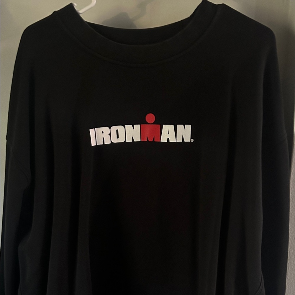 Iron Man Black Sweatshirt with Red Logo